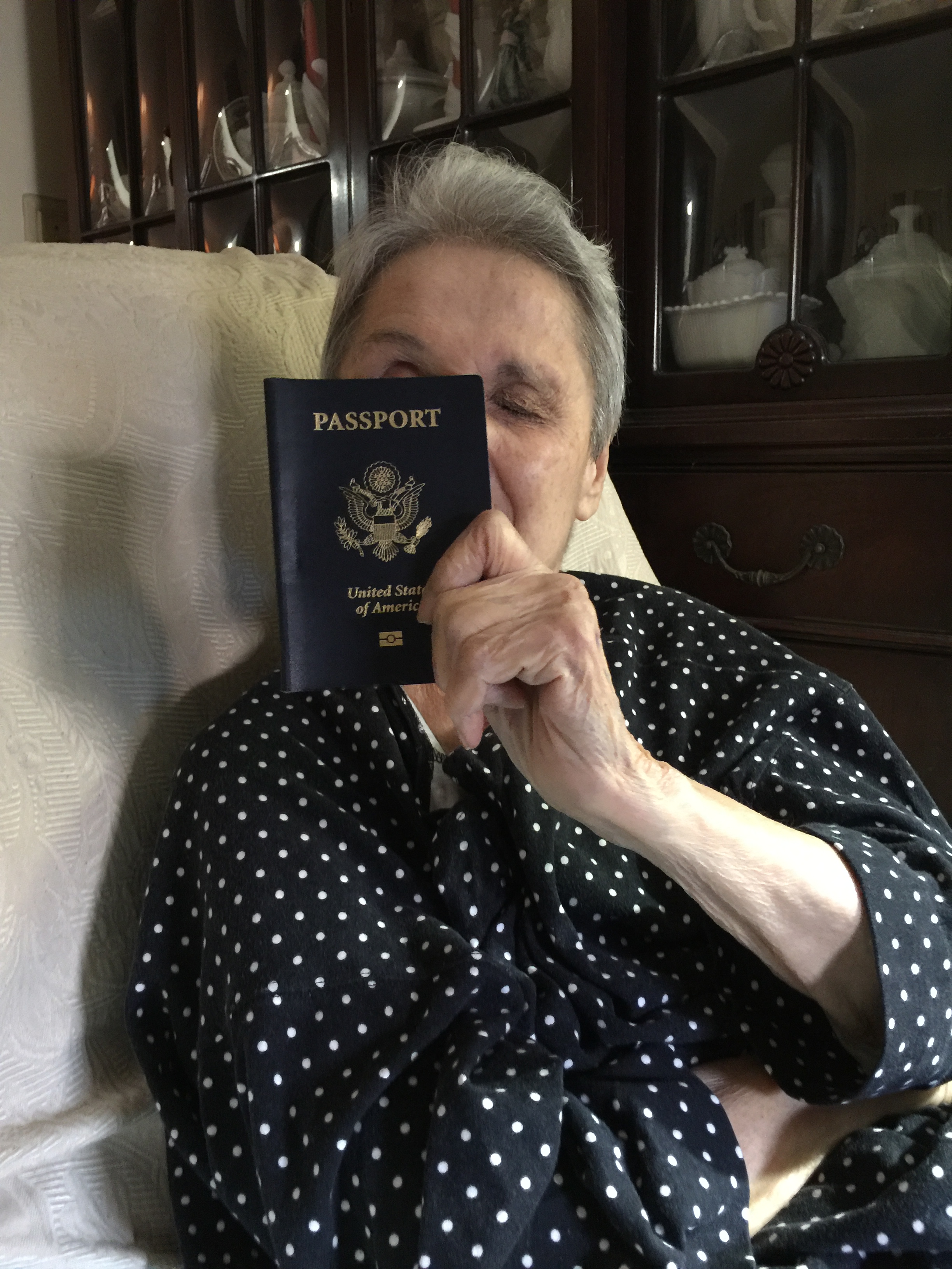 Helen with Passport